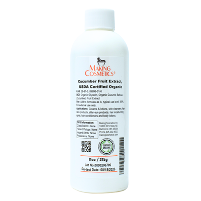 Cucumber Fruit Extract, USDA Certified Organic